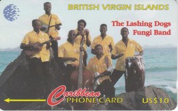 TARJETA DE BRITISH VIRGIN ISLANDS DE THE LASHING DOGS FUNGI BAND 103CBVD (LETRAS ESPAÑOL) - Maagdeneilanden