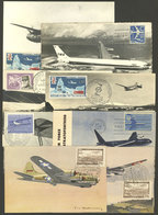 TOPIC AVIATION: 8 Postcards, Several Maximum, With Good Views Of Airplanes, VF Quality! - Altri (Aria)