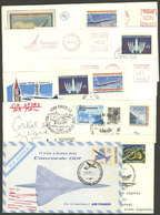 TOPIC AVIATION: CONCORDE AIRPLANE: Over 80 Covers Or Cards With Special Postmarks Or Stamps Related To Concorde, Also Fi - Otros (Aire)