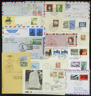 TOPIC AVIATION: FLIGHTS OVER THE NORTH POLE: 18 Interesting Covers Or Cards, First Or Special Flights, VF Quality! - Autres (Air)