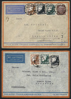 GERMANY: 13/JUL/1934 And 20/JUL/1935, Couple Of Airmail Covers From Köln And Berlin To Argentina By Air France Franked W - Otros & Sin Clasificación