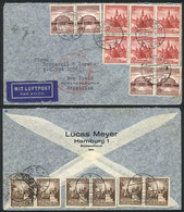 GERMANY: Airmail Cover Sent From Hamburg To Sao Paulo (Brazil) On 29/JUN/1938, Very Nice Commemorative Postage! - Otros & Sin Clasificación