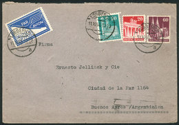 GERMANY: Airmail Cover Sent From Hamburg To Buenos Aires On 11/OC/1948, It Bears A Special Airmail Label Along Postage,  - Autres & Non Classés