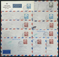 GERMANY: FIRST FLIGHTS By Lufthansa: 11 Covers Flown To Various Destinations In 1956/7, With Little Duplication, Fine To - Sonstige & Ohne Zuordnung
