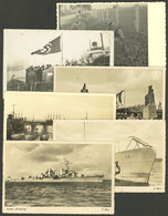 GERMANY: WORLD WAR II: 6 Real Photo Postcards With Views Of Battle Ship, Submarines, Nazi Symbols, Soldiers, Etc., Inter - Other & Unclassified