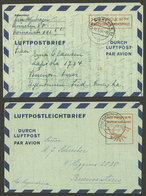 WEST GERMANY: 2 Aerograms Of 60Pf. Sent To Argentina In 1951, VF Quality! - Sonstige & Ohne Zuordnung