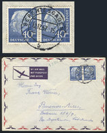 WEST GERMANY: Cover Franked By Michel 260x HORIZONTAL PAIR, Sent From Berchtesgaden To Argentina On 12/DE/1957, VF, Rare - Otros & Sin Clasificación