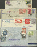 LATIN AMERICA: 7 Airmail Covers Of Years 1930 To 1938 Flown By Aeropostale, Air France, Or Aeroposta Argentina From Braz - Altri - America