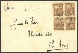 ARGENTINA: GJ.217, ½c. Seated Liberty In BLOCK OF 4 Franking A Cover With Rate For Printed Matter (2c.) Used Locally In  - Otros & Sin Clasificación