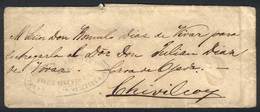 ARGENTINA: Cover Sent To Chivilcoy (circa 1861), With Green-blue Marking Of Stagecoach Mail "AGENCIA GENERAL Y CASA DE C - Sonstige & Ohne Zuordnung