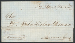 ARGENTINA: Entire Letter Sent From ESQUINA (Corrientes) To Buenos Aires On 10/JUL/1865, Without Postage Or Postal Marks, - Autres & Non Classés