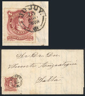 ARGENTINA: Entire Letter Franked By GJ.49, Sent To Salta On 16/AU/1878, Datestamp Of JUJUY With Maltese Cross, Superb! - Otros & Sin Clasificación