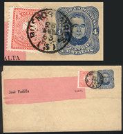 ARGENTINA: 4c. Wrapper + GJ.62 (Little Envelope 1c. Perf 12½), Sent From Buenos Aires To Salta On 26/AP/1883, VF And Rar - Altri & Non Classificati