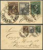 ARGENTINA: MIXED POSTAGE AND TWIN VALUES: Cover Sent From Rosario To Buenos Aires On 11/DE/1899 With Rare 5c. Postage In - Sonstige & Ohne Zuordnung