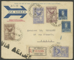 ARGENTINA: 21/MAR/1928 Buenos Aires - France, Stationery Envelope For Airmail Of 12c. + Additional Postage (total 1.33P. - Otros & Sin Clasificación