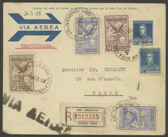 ARGENTINA: 21/MAR/1928 Buenos Aires - France, Stationery Envelope For Airmail Of 12c. + Additional Postage (total 1.33P. - Other & Unclassified