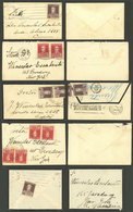 ARGENTINA: 5 Small Covers Used In 1928 Franked With 2c, 6c, 10c And 20c., Very Nice Group! - Sonstige & Ohne Zuordnung