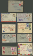 ARGENTINA: 9 Covers Or Cards Flown From Or To Argentina, First Flights, Special Flights, Etc., Very Interesting Lot For  - Other & Unclassified