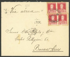 ARGENTINA: 19/NOV/1930 Puerto Santa Cruz - Buenos Aires, Airmail Cover Flown By Aeroposta Argentina S.A. With 20c. Rate, - Sonstige & Ohne Zuordnung