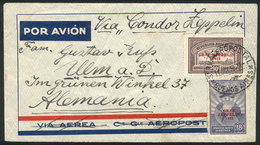 ARGENTINA: ZEPPELIN Cover Sent To Germany On 11/OC/1932 Franked With 1.08P. (GJ.721 + 722), With Arrival Backstamp Of Fr - Sonstige & Ohne Zuordnung
