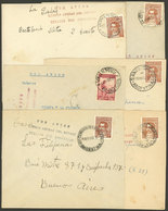 ARGENTINA: 6 Covers Sent In 1945 To Buenos Aires From Goya, Montecaseros, Santo Tomé, Colonia Yeruá And Corrientes, All  - Otros & Sin Clasificación