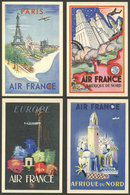 ARGENTINA: Circa 1940, 4 Beautiful Postcards Of AIR FRANCE, Excellent Quality! - Argentina
