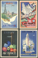 ARGENTINA: Circa 1940, 4 Beautiful Postcards Of AIR FRANCE, Excellent Quality! - Argentine