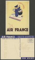 ARGENTINA: New Year Greeting Postcard Of AIR FRANCE For 1939/40, Unused, Excellent Quality, Rare! - Argentina