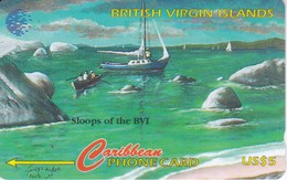 TARJETA DE VIRGIN ISLANDS DE UN VELERO  (SHIP)  193CBVG (LETRAS ESPAÑOL) - Islas Virgenes