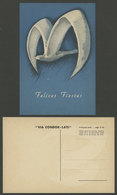 ARGENTINA: New Year Greeting Postcard Of CONDOR-LATI For 1940/1, Unused, Excellent Quality, Rare! - Argentinien