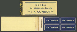 ARGENTINA: Booklet With "VIA CONDOR" Etiquettes For Airmail, Circa 1930s, Complete, Excellent And Rare!" - Lotterielose