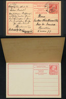 AUSTRIA: Double Postal Card Of 10h. + 10h., Sent To Brazil On 26/MAR/1913, With The Unused Reply Attached, VF Quality! - Sonstige & Ohne Zuordnung