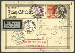 AUSTRIA: 6/JUL/1928 Wien - Argentina, Postal Card With Postmark Of The Vienna Philatelic Exhibition And Flight To Berlin - Altri & Non Classificati