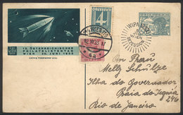 AUSTRIA: Illustrated Postal Card: WIPA Exhibition, SPACE EXPLORATION", Sent To Rio De Janeiro On 8/JUL/1933, Interesting - Sonstige & Ohne Zuordnung