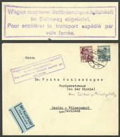 AUSTRIA: Airmail Cover Sent From Wien To Berlin On 16/SE/1937 Franked With 54gr., Interesting Violet Mark Indicating Tha - Altri & Non Classificati