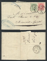 BELGIUM: 29/MAY/1875 LIEGE - Argentina: Entire Letter Franked By Sc.32+35 (Leopold II 10c + 40c.) With Liege Datestamp,  - Sonstige & Ohne Zuordnung