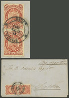 BOLIVIA: 18/OC/1870 SUCRE- Salta (Argentina), Folded Cover Franked With 20c. (pair Sc.16), Very Fine Quality! - Bolivië