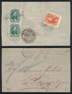 BRAZIL: 9/OC/1873 PERNAMBUCO-B.AIRES: Folded Cover Franked By Sc.53 + 58 Pair, VF. With Transit Mark Of Rio De Janeiro,  - Otros & Sin Clasificación