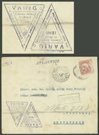 BRAZIL: RARE PROVISIONAL POSTAGE: Airmail Cover Sent From Pelotas To Uruguay On 19/SE/1927 Franked With 1,000rs. + VARIG - Other & Unclassified