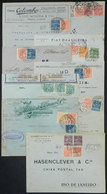 BRAZIL: 9 Airmail Covers Posted Between 1928 And 1930 By Condor, All With Nice Postages And Postmarks, Interesting Group - Sonstige & Ohne Zuordnung