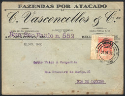 BRAZIL: Cover Franked By RHM.C-26 ALONE, Sent From Minas To Rio On 21/JUN/1930! - Otros & Sin Clasificación