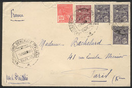 BRAZIL: Cover Sent To Paris On 15/MAR/1931 Franked With 410Rs., Dispatched From The Italian Ship DUILIO, With Postmark O - Autres & Non Classés