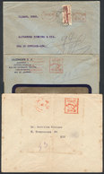 BRAZIL: 3 Covers Used In 1933, All With Meter Postages For 20Rs. (printed Matter) And 200Rs. (single Rate Letter), VF Qu - Sonstige & Ohne Zuordnung
