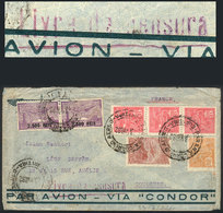 BRAZIL: Airmail Cover Sent From Curitiba To France On 23/AU/1932 With Very Nice Postage Of 6,700Rs. And Violet "LIVRADA  - Otros & Sin Clasificación