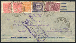 BRAZIL: Cover Flown By ZEPPELIN, Sent From Fortaleza To France On 8/MAY/1933, With Transit Backstamp Of Friedrichshafen, - Altri & Non Classificati