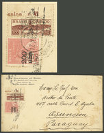 BRAZIL: 17/NO/1933 Rio De Janeiro - Paraguay, Airmail Cover With Interesting Postage Of 300Rs., And Arrival Backstamp Of - Otros & Sin Clasificación