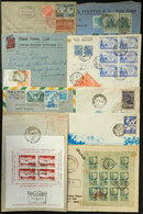 BRAZIL: 9 Covers (most Used Between 1938 And 1969), With Commemorative Stamps In The Postage, Very Interesting! - Sonstige & Ohne Zuordnung