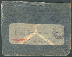 BRAZIL: CRASH COVER: Airmail Cover Sent From Bahia To Sao Paulo On 12/AU/1939 Carried On The Airplane "Baby Clipper" Tha - Sonstige & Ohne Zuordnung