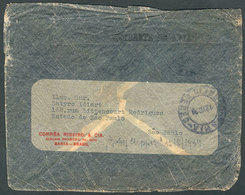 BRAZIL: CRASH COVER: Airmail Cover Sent From Bahia To Sao Paulo On 12/AU/1939 Carried On The Airplane "Baby Clipper" Tha - Other & Unclassified