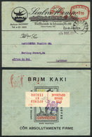 BRAZIL: Cover With Nice Corner Card (BIRD, Swallow) And Advertising Printed On Back, With Meter Postage, Sent From Rio T - Otros & Sin Clasificación